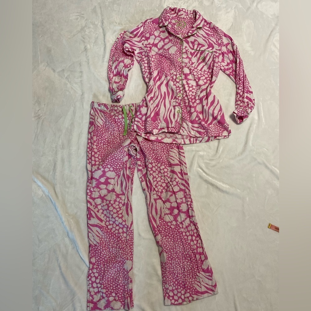 Y2K Victorias Secret Pink Leopard Cotton Pajama Set